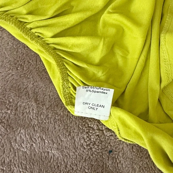 Bailey 44 Neon Yellow Ruched Blouse - Picture 11 of 11